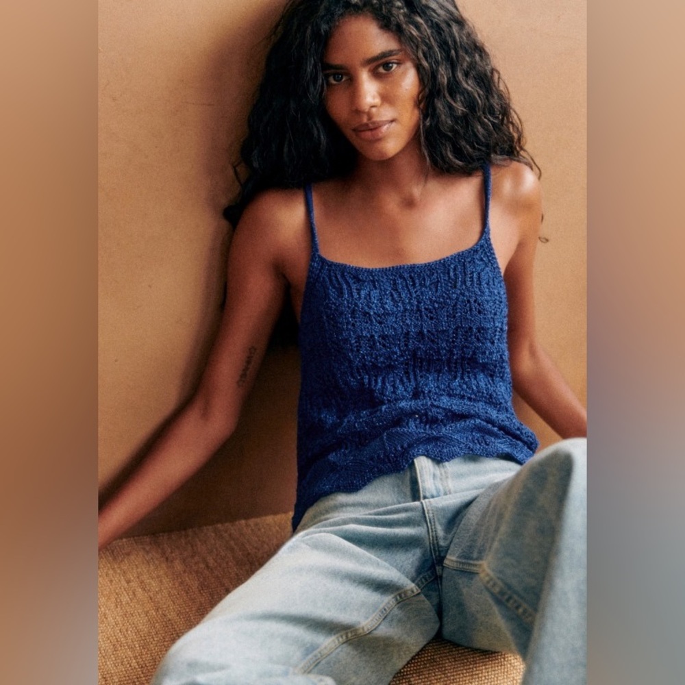 NWT Sezane  Jordie Top Electric Blue sz Small